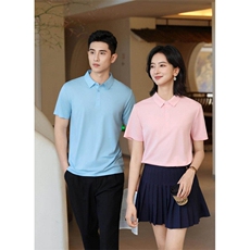 2025春夏高级感冰丝无痕POLO衫S-6XL男女工作服LOGO定制L99201P38，男装Polo衫，星座1602B（原101B-1）