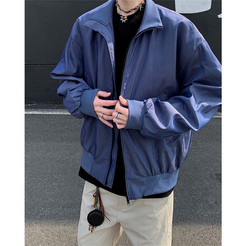 美式高街潮牌立领夹克潮流宽松休闲上衣A086-JK5678-P68,男装夹克,电商基地A086