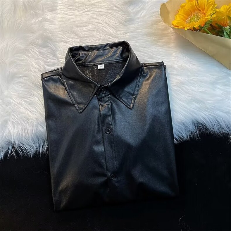 ins超火长袖衬衫男女嘻哈原宿学生皮衬衣宽松外套上衣SD35P43,男装衬衫,星座1116-2