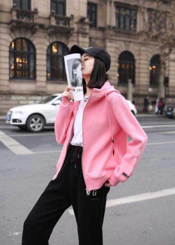 春款爱心带帽开衫，女装，魅力布梵