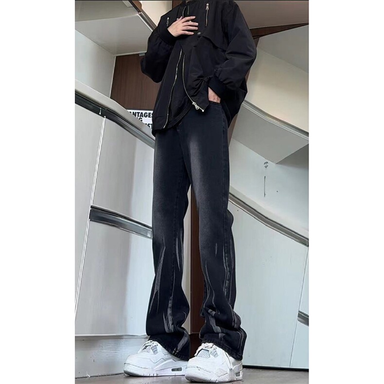 美式ins高街hiphop微喇扎染牛仔裤货号K2313P55控78,男装牛仔裤,电商A063