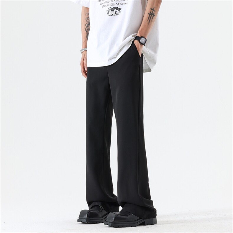 05垂感微喇休闲西裤腰部可调节vibe显瘦裤子男XZ211-1-K2422-P50,男装西裤,星座211-1