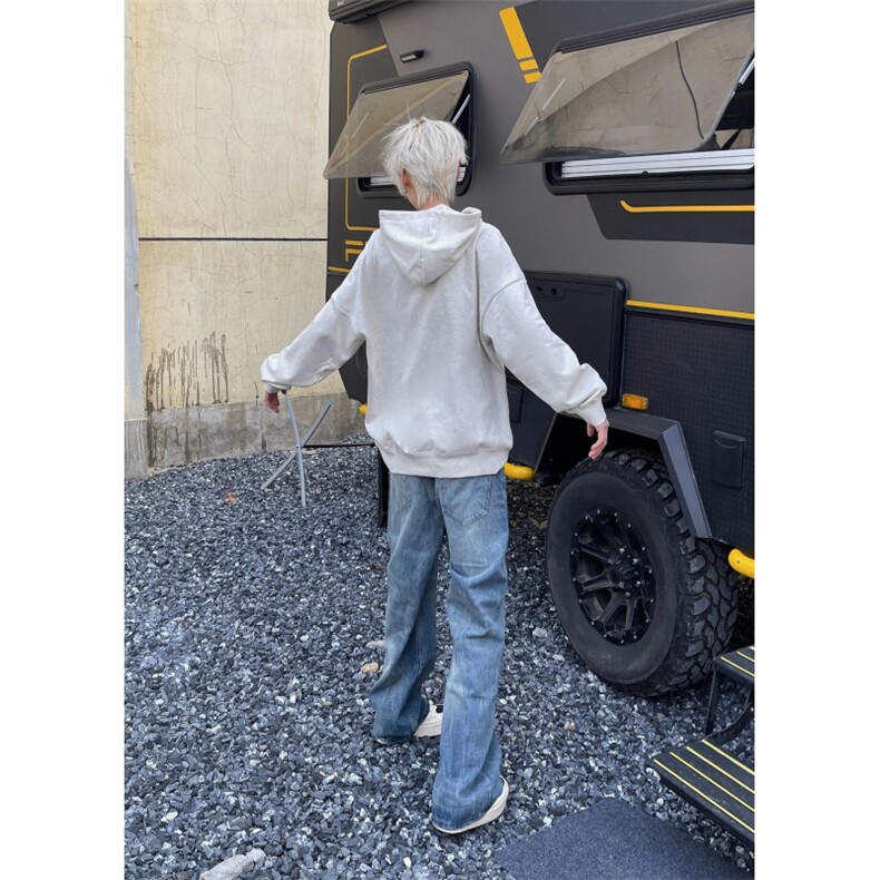 【有货】闪电纹牛仔裤美式vibe风裤子高街修身微喇A119LL-特P50,男装牛仔裤,星座1007（原301D）