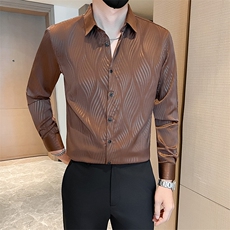秋冬季男士新款社会小伙店主风长袖衬衫301A-1/CS609/P55，男装衬衫，星座301A-1