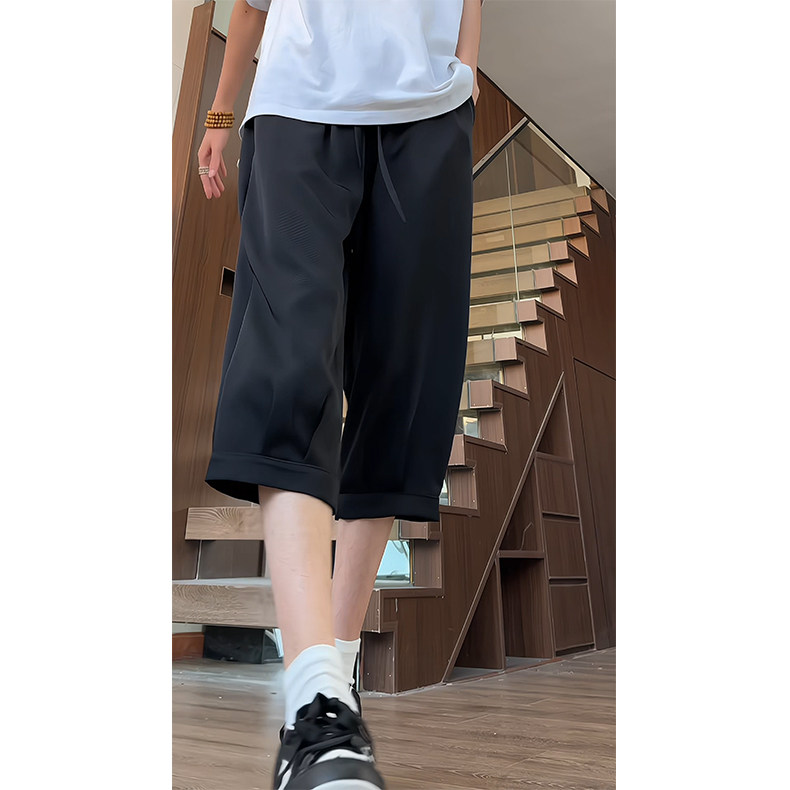特批28夏季薄款高级百搭七分裤男涤纶,男装牛仔裤,电商基地A086