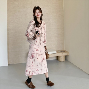 新款2026春季新款法式晕染小香风套装6209-P185-K298图片