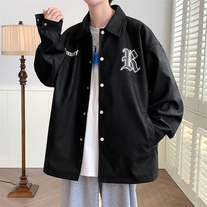 秋装新品简约印花夹克2023潮百搭棒球服外套男女8175-P85 控价128图片