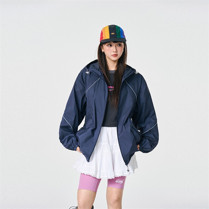 UPF50+有报告凉感轻薄透气宽松大码潮流防晒服DQC658-P48，男装防晒衣，电商B306