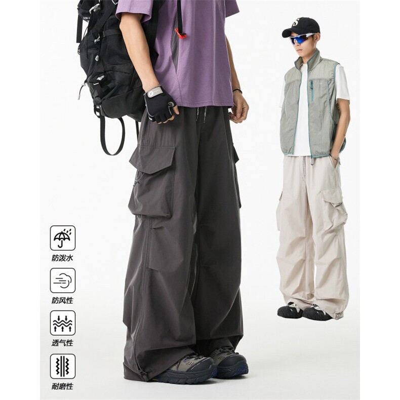 抖音品质新款美式户外登山防水宽松冲锋裤B315-K25753-特P45控88,男装休闲裤,电商B315