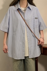 中性夏装2026新款短袖衬衫夏季薄半袖衬衣男女装半袖外套HK14-P43，男装衬衫，电商A233-1