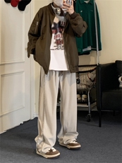 灯芯绒裤子设计感长裤X1213-K2868-常规P50，加绒P60，男装休闲裤，星座1213