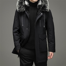 HM2199冬季男士加棉羽绒外套男装连帽修身棉服保暖潮流P539，男装羽绒服，电商B360