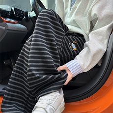条纹宽松直筒裤时尚刺绣阔腿裤05XZ211-1-K2558-P60加绒65，男装卫衣，星座211-1