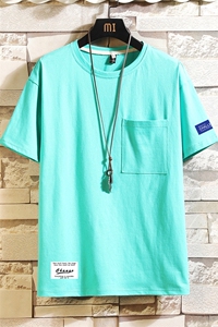 DX24062-P25大口袋百搭短袖t恤男大码半袖体恤上衣服图片