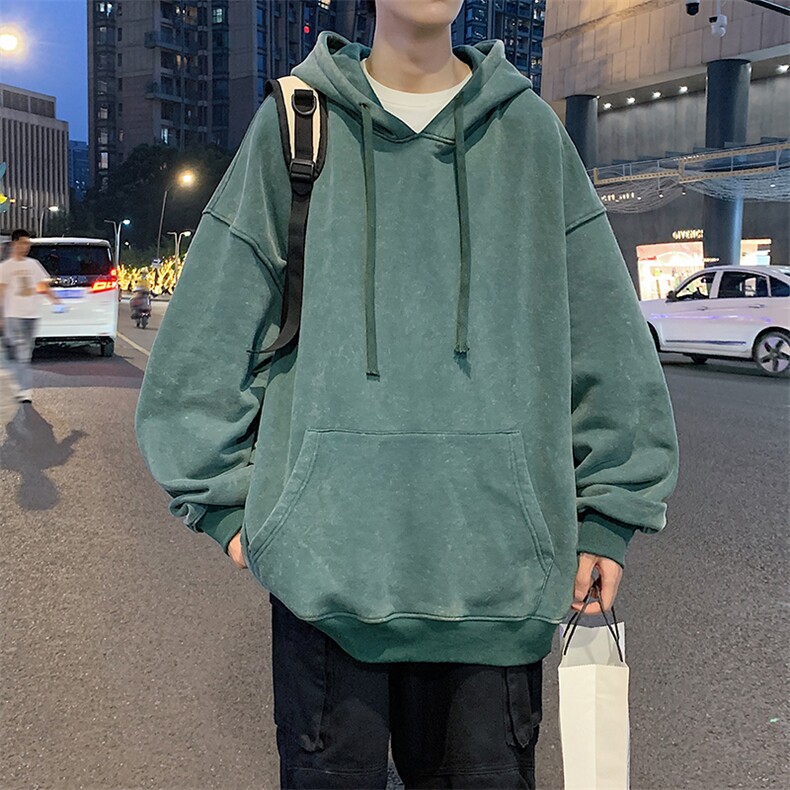连帽宽松秋季卫衣男帅气外套23XW99282-TP50,男装卫衣,电商A042