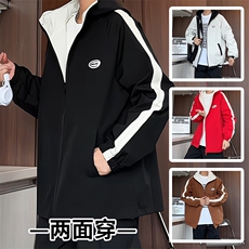 JK9012/P70秋装新款两面服夹克男防水冲锋衣大码外套两面穿，男装夹克，电商A141