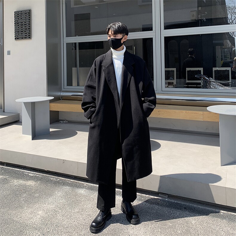 秋冬季新款毛呢大衣男士韩版潮流港风中长款风衣CM05P75,男装毛呢大衣,星座1116-2