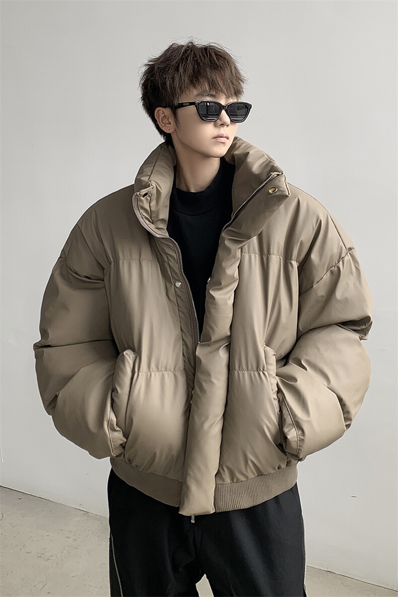 24年新款高级感品质短款皮棉衣立领加厚棉服外套Q9989-特p80,男装棉衣,星座508（原C305）