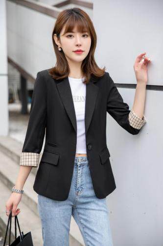 气质修身西装小外套，女装西装，水锦红