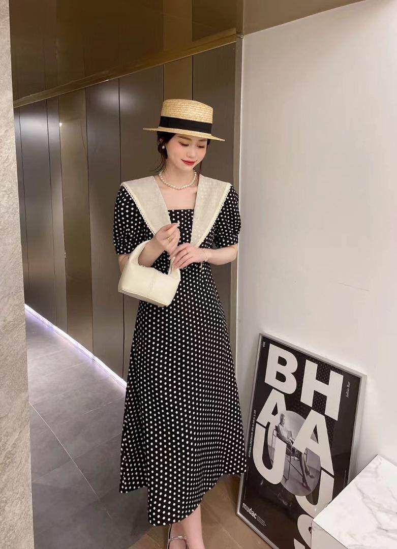 波点闺蜜款一长一短连衣裙，女装连衣裙，亿炫(5F)