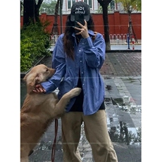 复古蓝色格子五分袖衬衫男夏季polo领休闲外套翻领长袖上衣C91，男装衬衫，星座1116A（原606A-3）