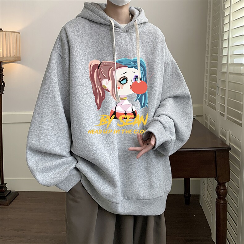 连帽卫衣男大码运动服帽衫外套WY2298-P35加绒款-P40,男装卫衣,电商A040