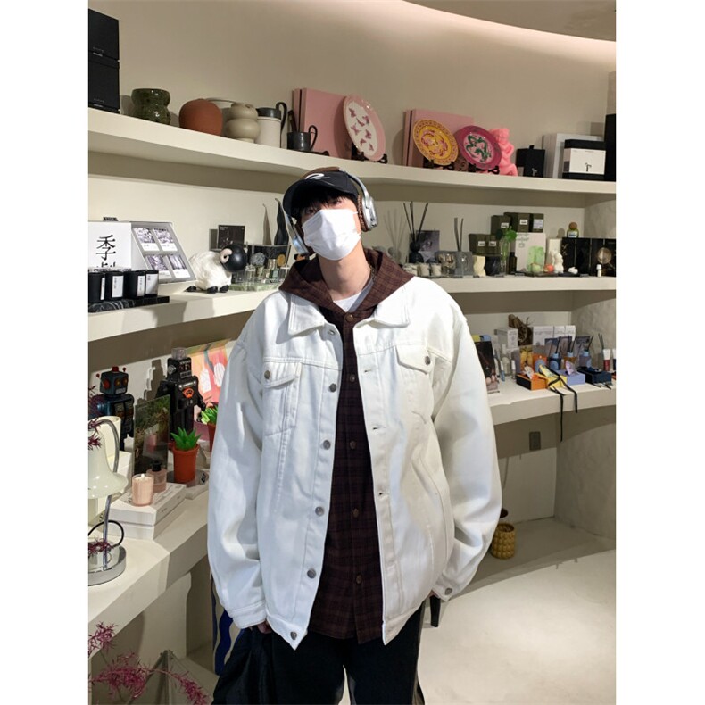 春秋季高质量美式男百搭牛仔夹克大码宽松休闲牛仔外套JK778-P60,男装工装外套,星座1103-3