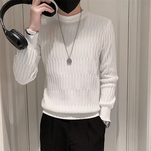 高级感毛衣男士潮牌长袖打底衫秋冬季内搭2024新款痞帅S555-P48图片