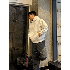 抖音得物二开26春装美式高街短款廓形连帽卫衣男女外套LM01，女装短外套，电商A486