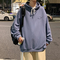 WY2238-P35纯棉连帽卫衣男大码运动帽衫宽松薄外套男，男装卫衣，电商A040
