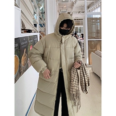 90%鸭绒长款羽绒服D5566-TP245348男女可穿连帽保暖羽绒服，男装羽绒服，电商A102