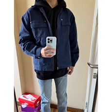 春季美式复古翻领夹克男女机能风外套宽松休闲潮流情侣，男装夹克，四季星座505