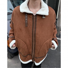 036A-Y1026-P125-控158冬季新款麂皮绒皮毛一体羊羔毛棉衣，男装棉衣，电商A036A