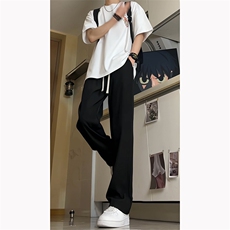 夏季垂感冰丝休闲裤西裤男大码宽松男拖地裤K2405P55，男装休闲裤，电商A062