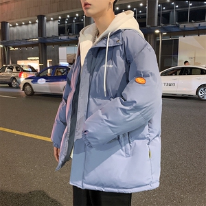 冬季假两件男式棉衣潮流休闲男士棉服宽松棉袄情侣A266-WT08-P65图片