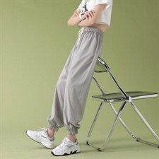 2023春新款潮流休闲裤女百搭青年束脚运动裤2027-特批20，女装休闲裤，星座718-1