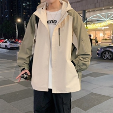 秋季新款二开宽松夹克男撞色冲锋衣外套DSA157B-JK7839-特P65，男装夹克，电商A157B
