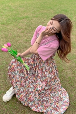 大货已出气质学院风碎花裙恤262A-8629，女装连衣裙，Yologo
