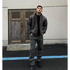 抖音得物美式潮休闲夹克春季立领纯色复古工装加厚棉服外套AMY01，男装夹克，电商A443
