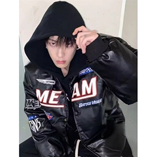 夹克男赛车服机车服春季男士皮衣美式街头风帅气外套MD02，男装夹克，星座1116A（原606A-3）