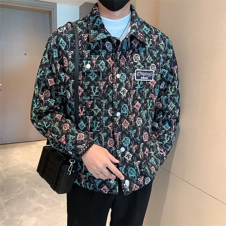 新款青少年潮流夹克春夏季百搭显瘦时尚外套男青年休闲LS8054P68,男装夹克,星座1013-5