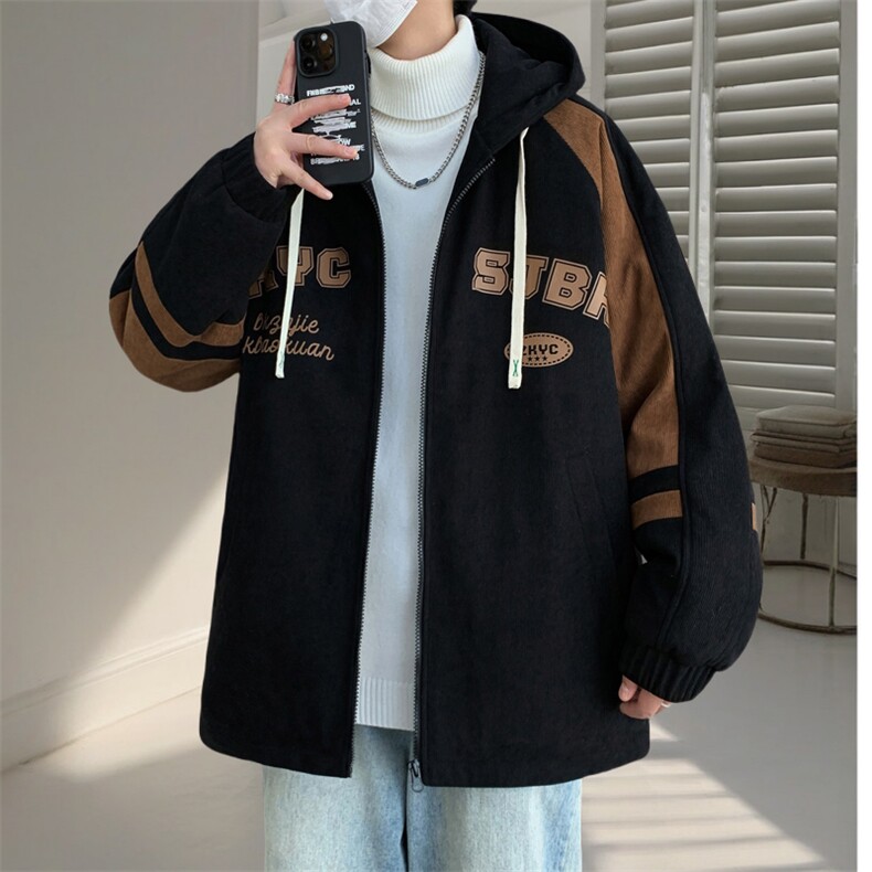 男青年休闲工装加绒夹克加绒加厚夹克棉服保暖外套LH6895-P100,男装夹克,星座1105-3