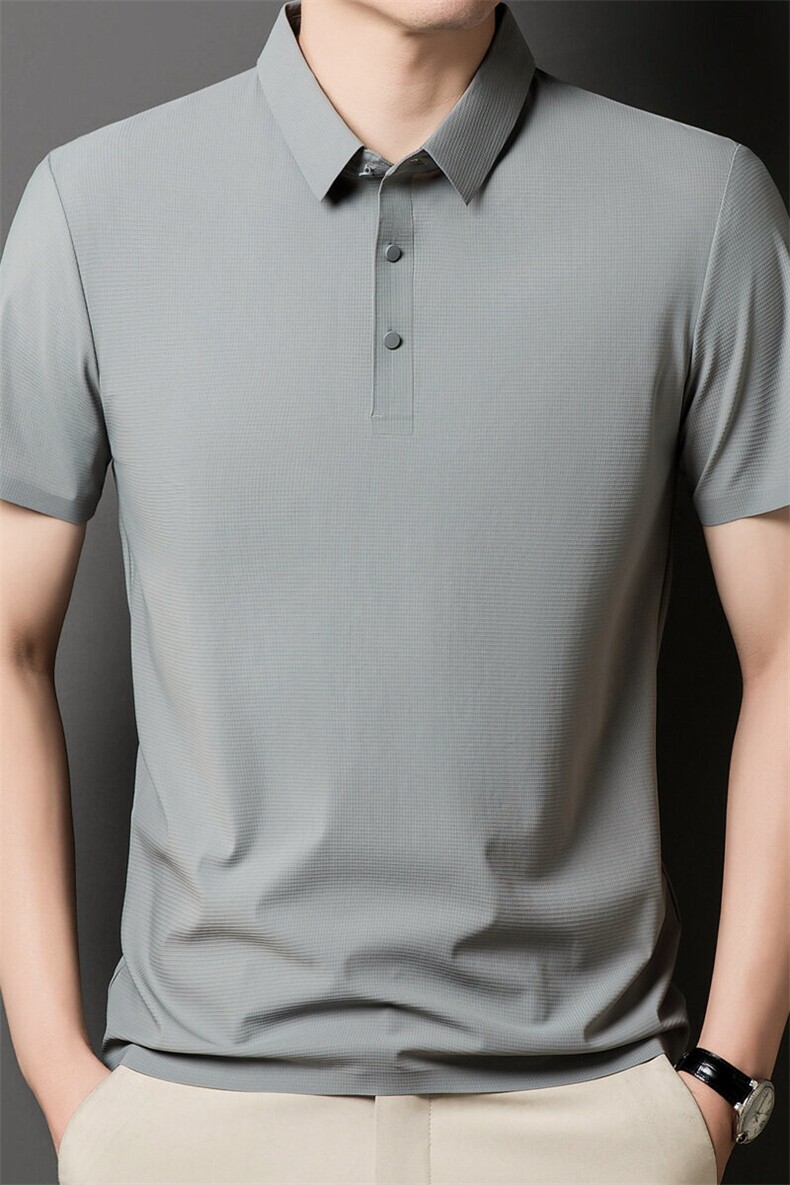 2025夏凉感冰丝翻领短袖polo衫男休闲百搭半袖上衣PL12357-P35,男装Polo衫,星座610（原A335）