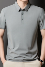 2025夏凉感冰丝翻领短袖polo衫男休闲百搭半袖上衣PL12357-P35，男装Polo衫，星座610（原A335）