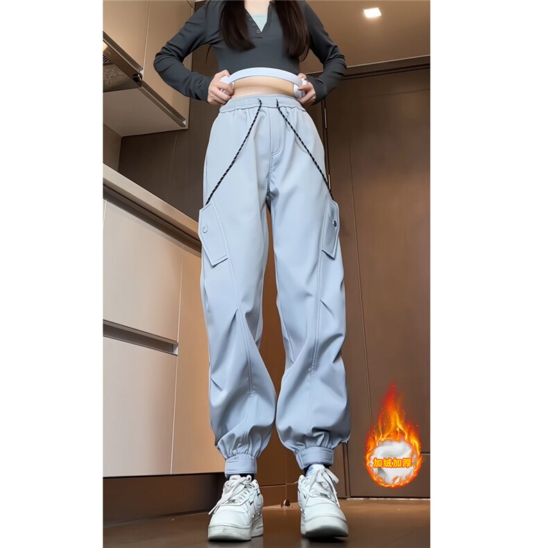 加绒加厚冲锋裤束脚工装裤A337-S114-特P45控78，男装休闲裤，电商A337