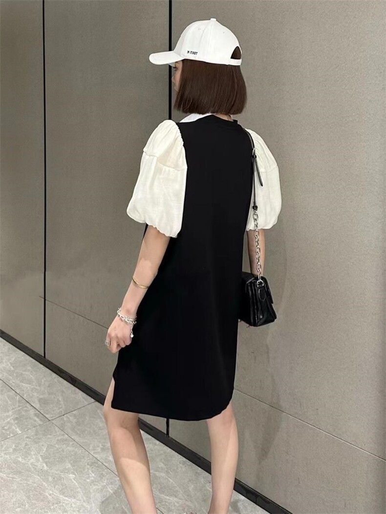 2023夏季新款时尚休闲百搭气质潮连衣裙,女装连衣裙,L·H·X