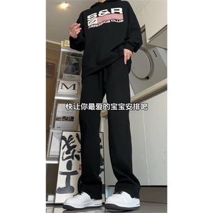 烟灰色牛仔裤秋冬款男生穿搭高级感长裤子CHNZK01-P53加绒58图片
