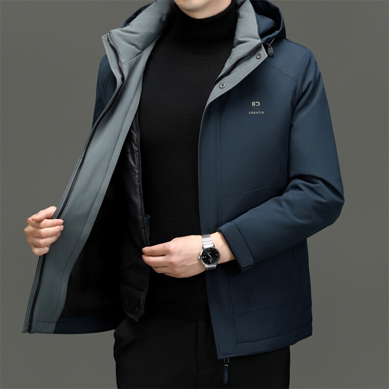 DF22441钱塘2020-2新款冬季时尚休闲有帽简约中年男士羽绒服P305,男装羽绒服,钱塘207-2