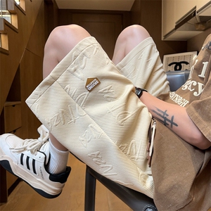 ！2025夏季男士提花面料短裤百搭简约运动五分裤DK280特P25图片