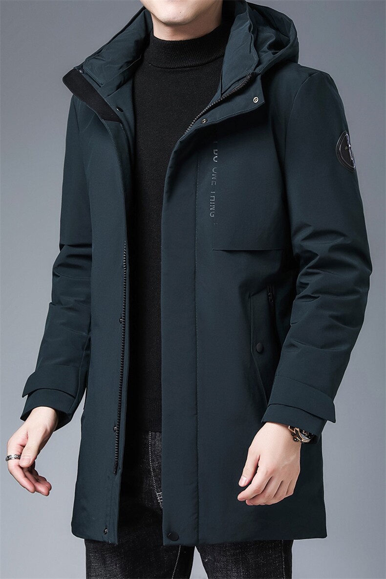 冬季中年连帽纯色羽绒服男中年爸爸装休闲时尚厚外套ZS20692-P285,男装羽绒服,电商B212（原钱塘6029）